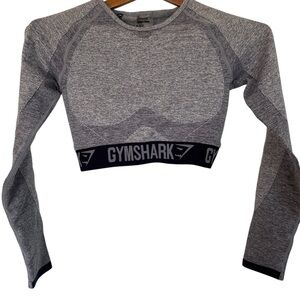 Gymshark Gray Flex Cropped Workout Top